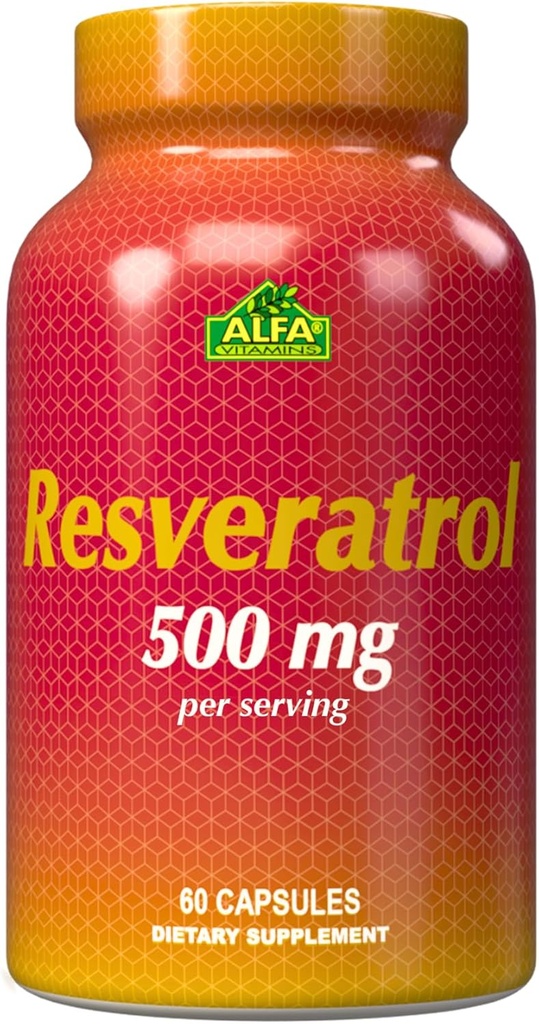 Resveratrol 1000mg από την Alfa Βιταμίνες - Ισχυρό Αντιοξειδωτικό, Βοηθά στην πρόληψη της κυτταρικής βλάβης - Υποστηρίζει τη λειτουργία του εγκεφάλου, Καρδιαγγειακή υγεία, Μεταβολισμός, αντιγηραντικές επιδράσεις - 60 κάψουλες