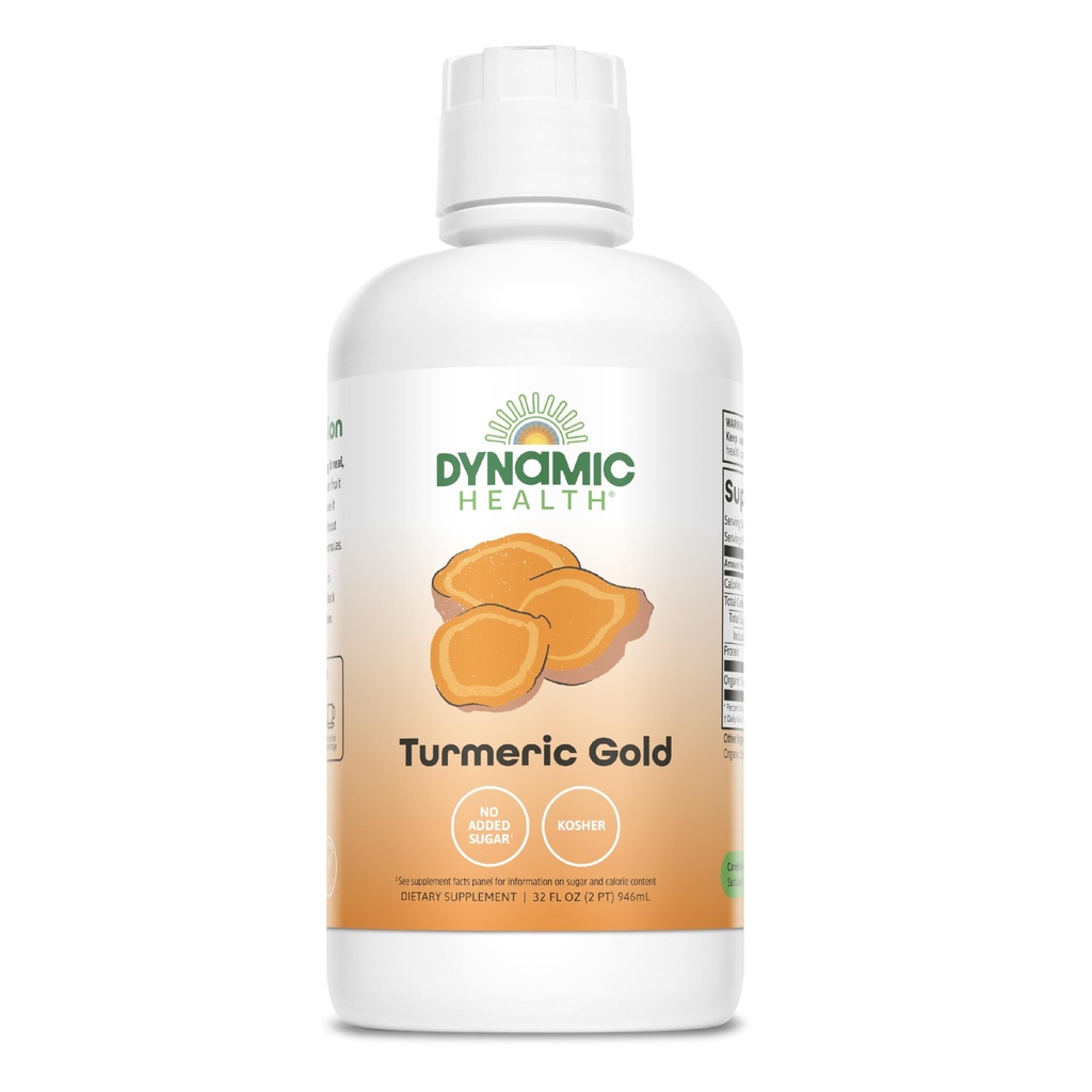 Dinamik Sağlık Turmeric Gold,% 100 Juice, Turmeric Supplement, Hiçbir Katkı, Ortak Destek, Antioksi, Inflammation, Vegan, Gluten Free, Non-GMO, 32 Fl Oz