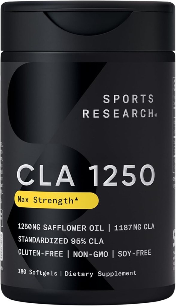 Sports Research CLA - 1250mg με Ενεργό Συζευγμένο Λινελαϊκό οξύ για άνδρες και γυναίκες 