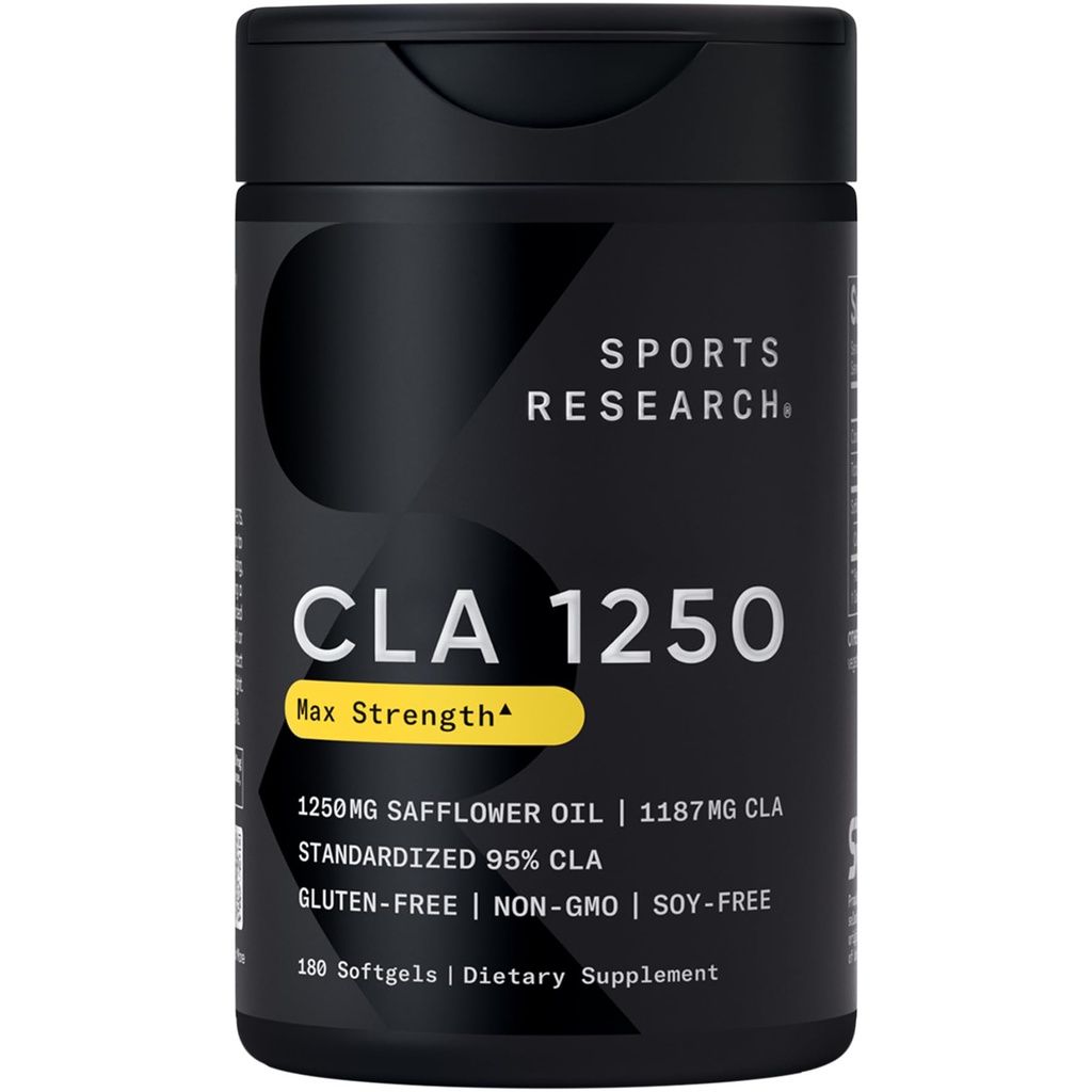 Sports Research CLA - 1250mg με Ενεργό Συζευγμένο Λινελαϊκό οξύ για άνδρες και γυναίκες 