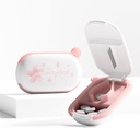 Beyaz Küçük Pill XS Küçük ve Küçük Piller için Merkezleme Cihazı ile Splitter, Cuts Vitamins Tabletleri, Portatif Exquisite Pill Crusher For Purse Pocket