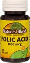 Nature's Blend Folic Acid 1000mcg Tablet 100 Count (2 Pack)
