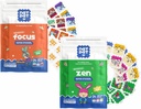 NATPAT FocusPatch (1 Pack) ve ZenPatch (1 Pack) Sche - 24 Focus Enhancing Styles ve 24 Calm Enhancing Styles - Kimyasal Free, Focus ve Mood Support