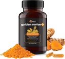 UpEness Golden Revive + Ortak Destek Supplement Black Pepper, Quercetin ve Magnezyum- Turmeric Boswellia Supplement - Ortak Bakım için 6 Aktif Malzemeler - 60 Capsules