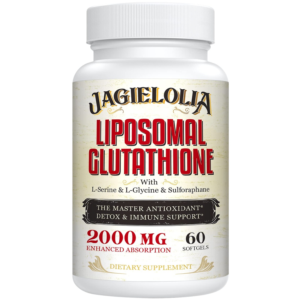 Λιποσωμική Γλουταθειόνη 2000 mg με L-σερίνη, L-γλυκίνη & Σουλφοραφάνη – Ενεργή L-Γλουταθειόνη Μοναδική φόρμουλα για την ενίσχυση της απορρόφησης - Master Antioxidant, Detoxifying & Immune 