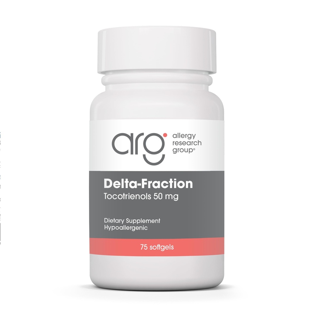 Alerji Araştırma Grubu Delta-Fraction Tocotrienols Supplement - 50 mg Vitamin E, Annatto, Gamma, Tocotrienols Sadece, Tocopherol-Free, Hipoallergenic, Softgels - 75 Count