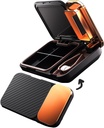 MURRI&MURRDI Pill Organizer ve Crusher, Portatif Pill Splitter ve XS, Tıp Davası 4 Hücreli Ekstrak (D Black)