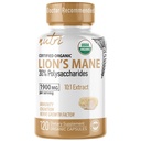Nature's Fusions Nutri Organic Lions Mane Supplement Capsules - 1900 mg, 10:1 Dual Ekstraksiyon, 120 Kont - Mushroom Extract (Fruiting Body) - Üçüncü Parti Test Edildi