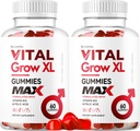 (2 Pack) Vital Grow XL Erkek Gummies - Erkeklerin Performansı Gummies 1050MG VitalXL Mix, Vital Growth Gummy Advanced Gomitas Formula, 2 Ay için 120 Gummies