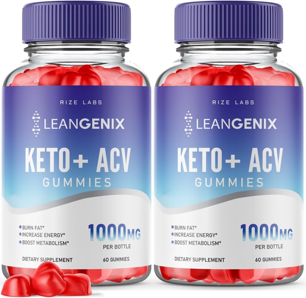 rize labs (Συσκευασία 2 Leangenix Keto+ACV Gummies για Σύνθετη απώλεια βάρους, να κάψει το λίπος και τη χρήση ως κύρια πηγή ενέργειας, Gomitas, αναθεώρηση συμπλήρωμα (120 Gummies)