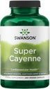 Swanson Super Cayenne - συμπλήρωμα βοτάνων Προώθηση της υγείας της καρδιάς, της κυκλοφορίας & της ροής του αίματος - Φυσική Φόρμουλα w/Ginger Rhizome, Hawthorne Berry & Lecithin - (250 κάψουλες Veggie)