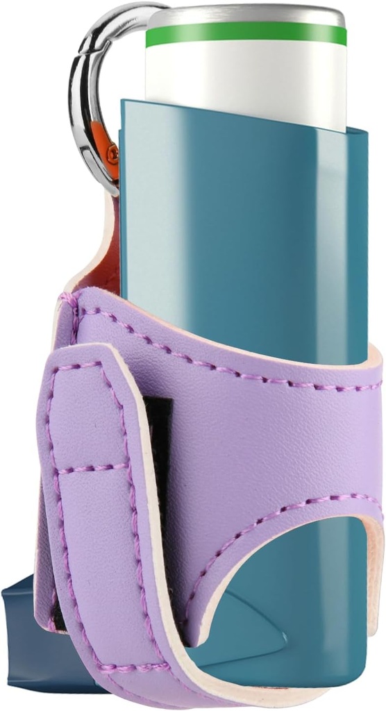 Beautyflier Asthma Inhaler Holder PU Deri Seyahat Ely Sahibi Yetişkinler ve Çocuklar için, Inhaler Dahil Değil