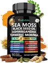 Adndale Sea Moss Black Seed Oil Ashwagandha Ginger Capsules. SeaMosss Capsules with Black Seed Oil, Ashwagandha, Turmeric, Moringa, Bladderwrack, Burdock Root, Manuka Honey, Cinnamon