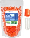 XPRS Nutra Boyutu 3 Boş Kapsüller - 1000 Kont Boş Gelatin Capsules - Pills DIY Capsule - Pure Bovine Pill Gel Caps Do-It- Yourself Vitamins and Supplements (Orange/Clear)