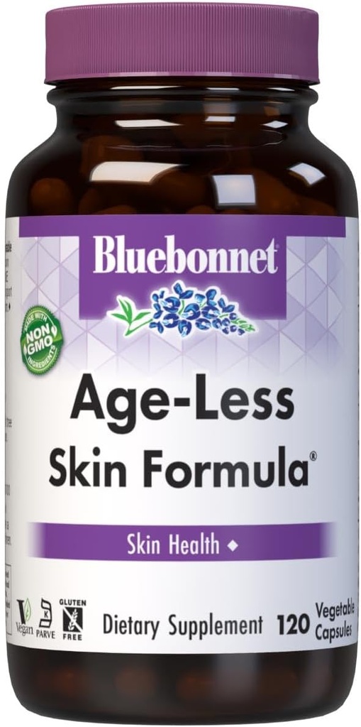 BlueBonnet Yaş-Less Skin Formula Capsules, Beyaz, Sebze, 120 Kont