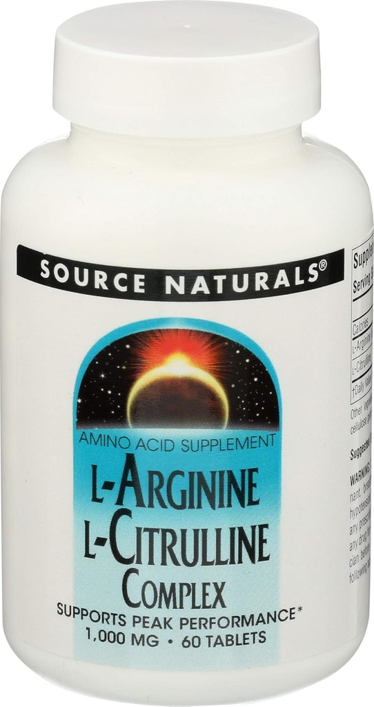 L Arginine L Citrulline Kompleksi Naturals, Inc. 60 Tabs