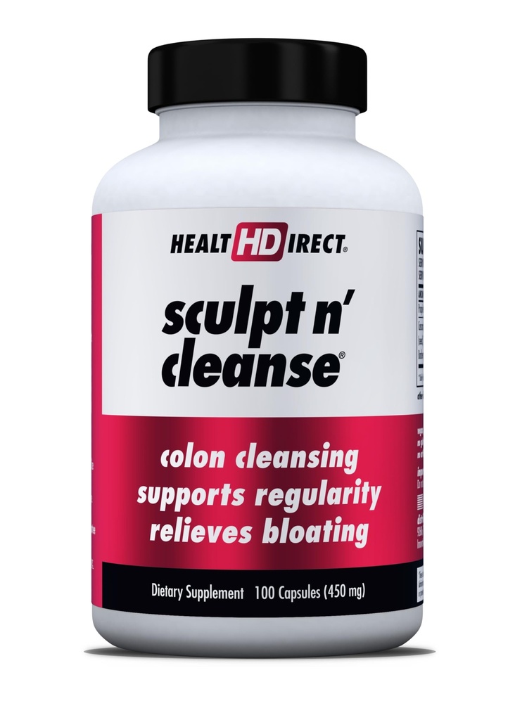 SAĞLI Sculpt n' Cleanse - Herbal Colon Digestive Health & Regularity - Natural Detox & Gut Flush Supplement - 100 Veggie Capsules
