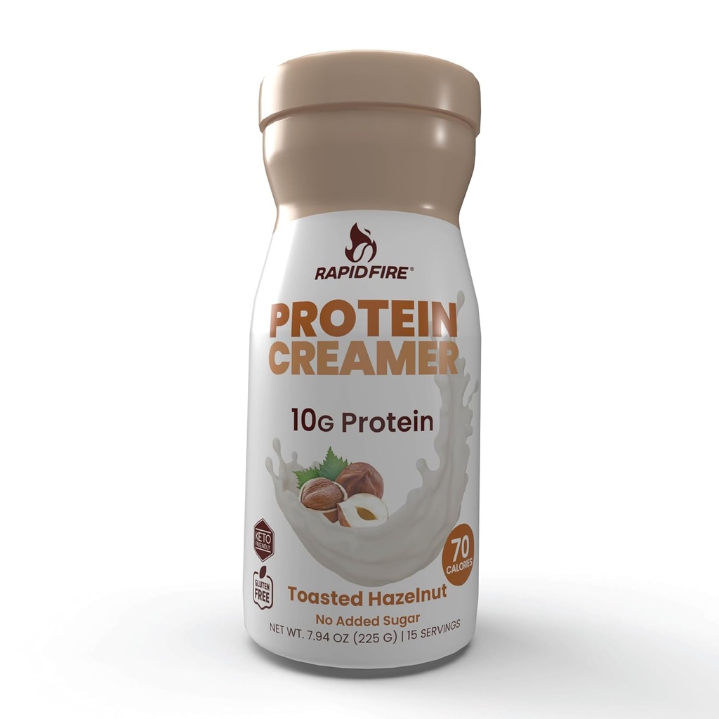 Protein Creamer, Hazelnut Flavor, Keto Friendly, 10g of Protein with Vitamins and Minerals, 15 Hizmet, Metabolism artırmak ve Enerjiyi artırmak, Multi, 7.94 Ounce