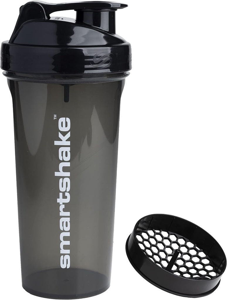 Smartshake protein Shaker Şişe, (GLOSSY, Black)