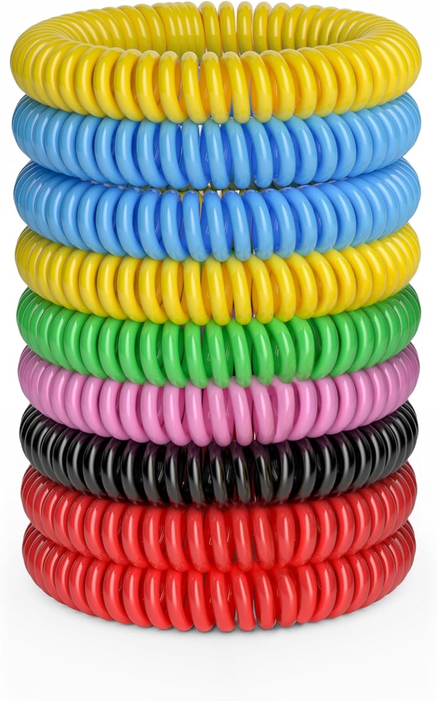 12 Pack Mosquito Wears, Mosquito Bands for Yetişkinler and Kids with Bireysel olarak sarsılmış ve DEET Free, Natural and Waterkbands Citronella Wears for Camping Hiking