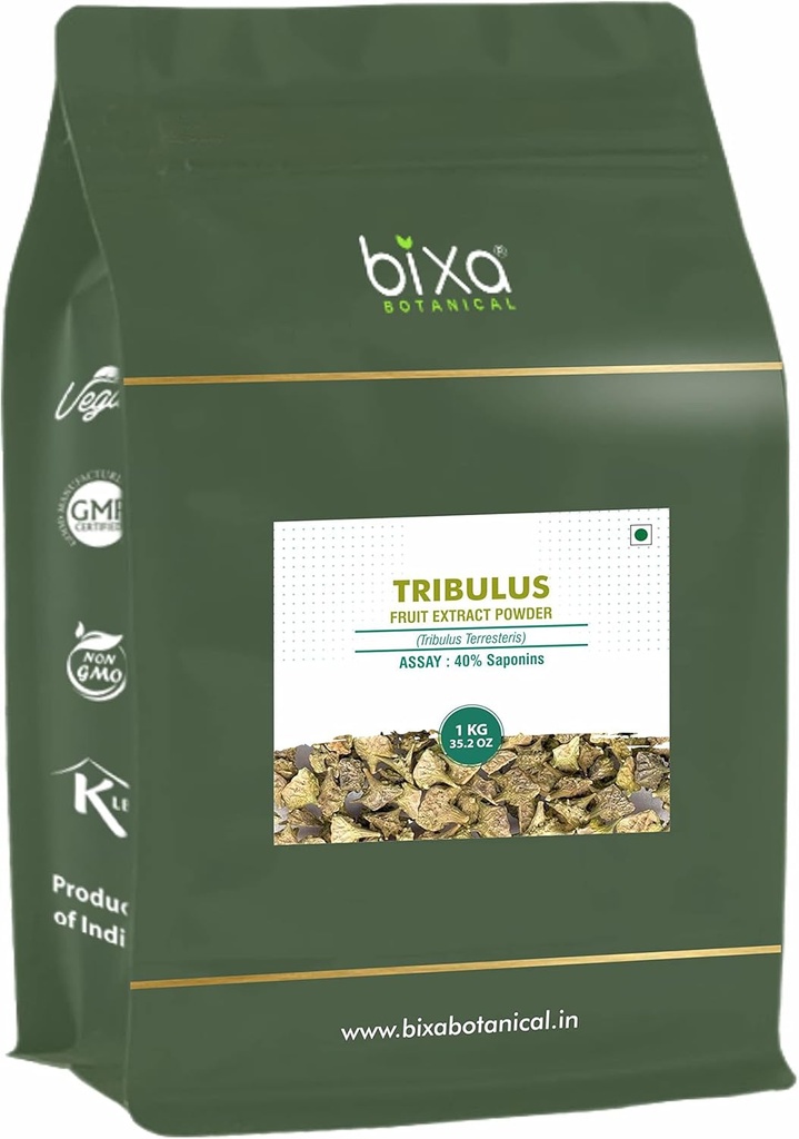 Bixa BOTANICAL Gokhru/Tribulus (Tribulus Terresteris) Kuru Ekstraksiyon - Gravimetri tarafından% 40 Saponins | 1 | Supports Genito-Urinary Health & Muscle Build