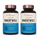 Live Conscious DigestE Immediate Support - Fast-Acting Digestive Support | Broad Spectrum Enzyme, Probiyotik & Herbal Formula - Günlük Gaz & Bloating - 90 Capsules (2-Pack)