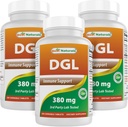 Best Naturals DGL Μασώμενα 380 mg 180 δισκία (180 Count (Pack of 3))