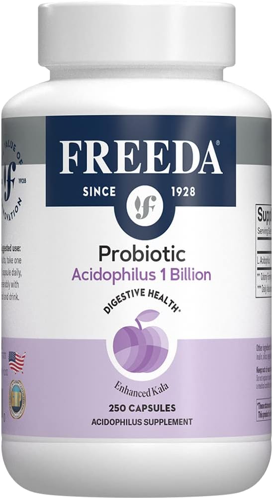 FREEDA Acidophilus Probiotic 1 Δισεκατομμύριο CFU - Lactobacillus Acidophilus Probiotics for Women & Men - Γυναικεία προβιοτικά για την Digestive Health - Συμπληρώματα υγείας για γυναίκες & άνδρες (250 κάψουλες)