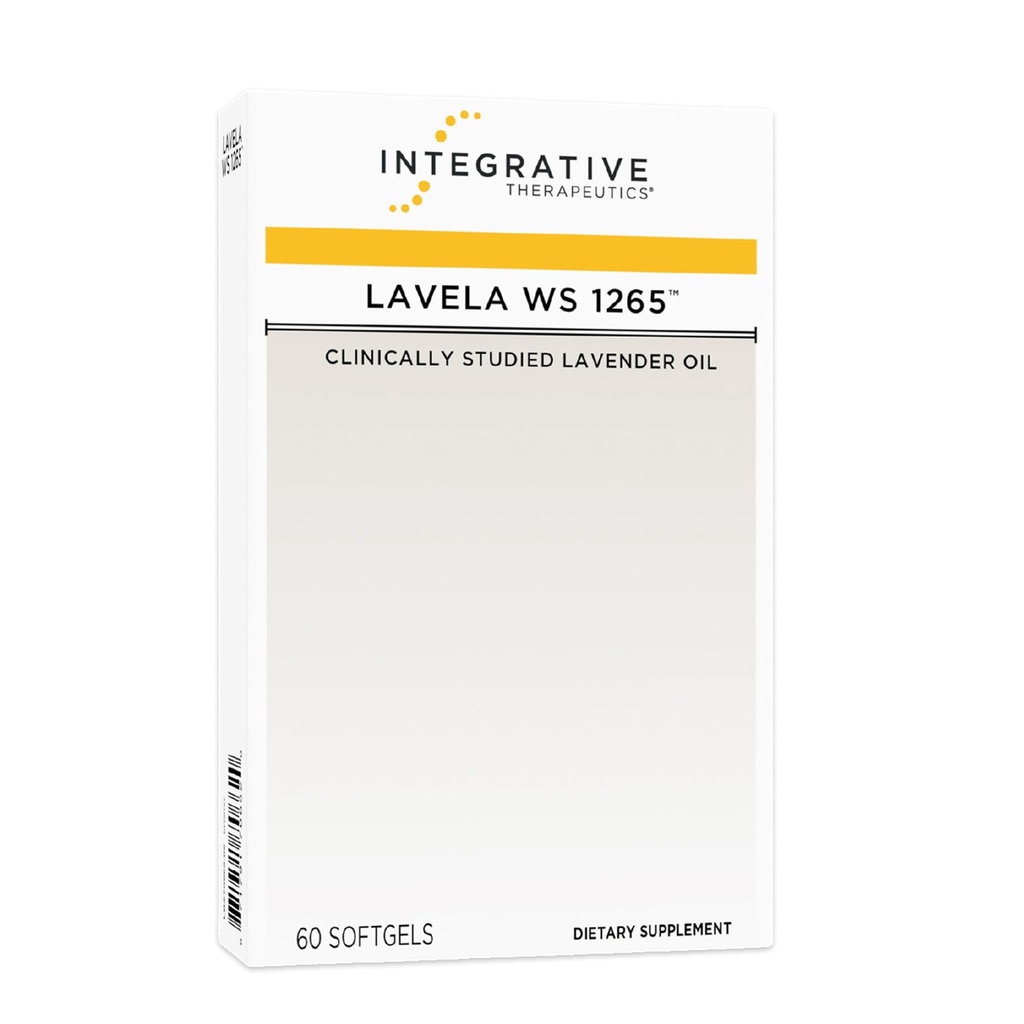 Bütünleştirici Tedaviler Lavela WS 1265 - Lavender Essential Oil Supplement for Sleep & Stress Support* - Dairy-Free - 60 Softgels (60 Hizmet)