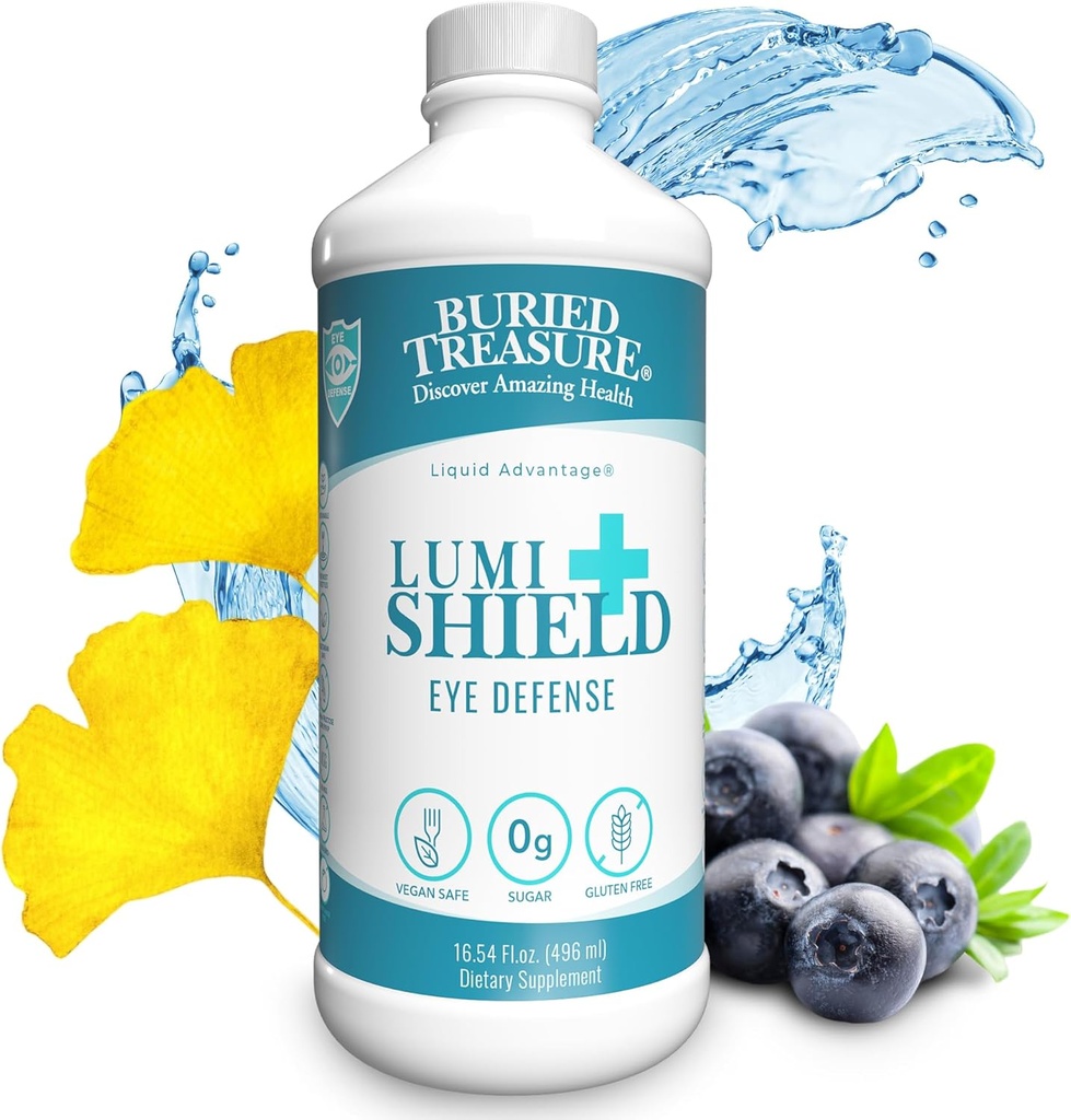 Buried Treasure LumiShield Plus - Peppermint Flavor 16 oz. Şeker Supplement'te Göz Sağlık Desteği