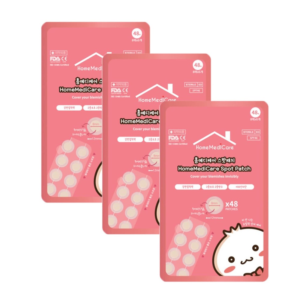 Spot Bean Homemedicare Acne Korean Pimple Spot Healing Patch Absoring Hydrocolloid Acne Pimple Patch SPF46 (144 Patches) Cover Blemish & Zits