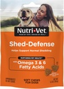 Nutri-Vet Shed Defense Soft Chews for Dogs, Skin and Coat Supplement for Dogs, Omega 3 from Fish Oil, Kuru & Itchy Skin Relief Treatment, Puppy Essentials, 60 Soft Chews