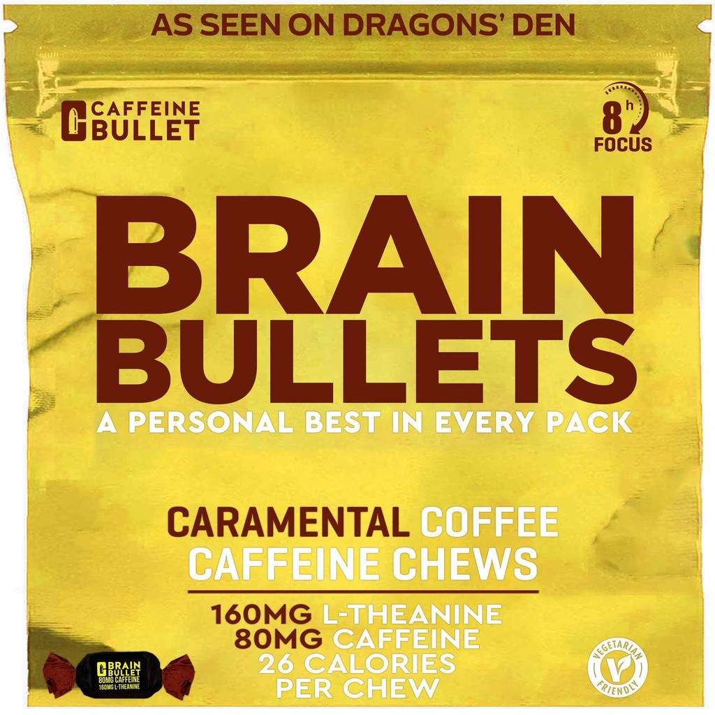 80mg καφεΐνη & 160mg L-Θεανίνη Focus Enhanceing Energy Chews (40 Services) – Νευροεπιστήμη Υποστηριζόμενη Νοοτροπική στοίβα, Ψυχική οξύτητα και Γνωστική Υποστήριξη 