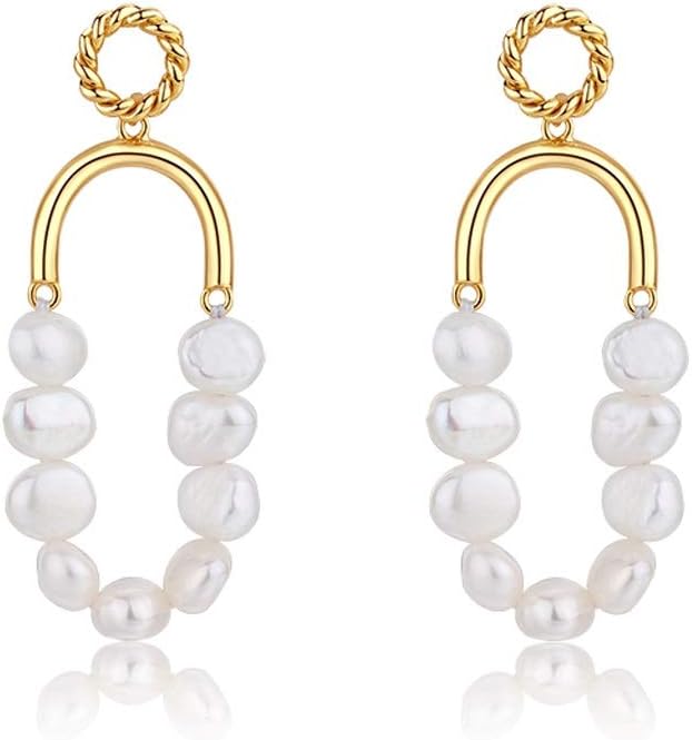 Kadınlar Moda Earrings Drop Earrings-Vintage Wedding Dound Pearl Women's Fashion Earrings Dainty Jewel Hediye S925 Sterling Silver Women's Fashion Earrings Hipoallergenic Earrintages