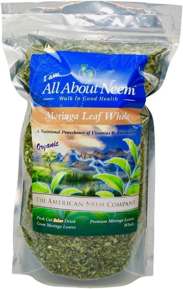 Moringa Oliefera Leaves, Whole Loose (4 oz) Fresh Hand Harvested, Boost Immune System.