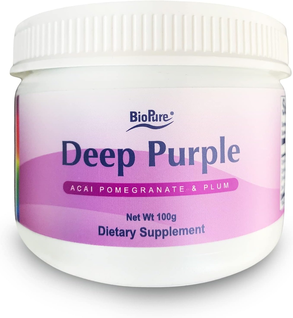 BioPure Deep Mor – All- Natural Supertre Diyetary Supplement Organik Acai, Organik Pomegranate ve Gut Health için Tesis, Immune Support ve Wellness Genel Olarak Yapıldı – 100g