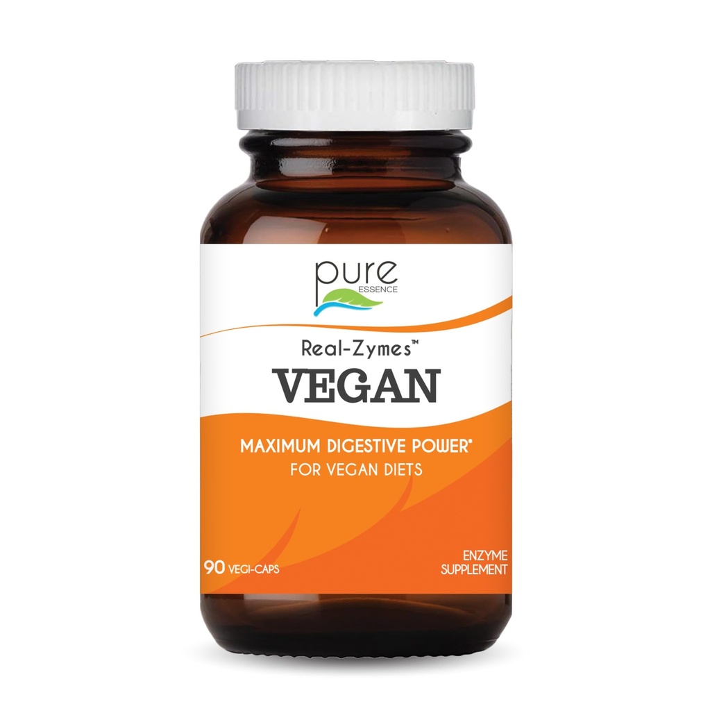 Real-ZymesTM VEGAN Digestive Enzymes Supplement with Probiyotiks for Better Digestion - Natural Support for Relief of Bloating, Gas, Belching, Diarrhea, Constipation, IBS, vs. - 90 Caps