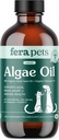 Fera Pets Algae Oil - Γάτες & Σκύλοι Omega 3 Oil - Vegan - Ανοσοποιητικό, καρδιά, εγκέφαλος, δέρμα και παλτό Υποστήριξη - Περιλαμβάνει βιταμίνη Ε, οργανικό σπόρο κάνναβης & λιναρόσπορου Omega-3s - 100% φυτικής βάσης