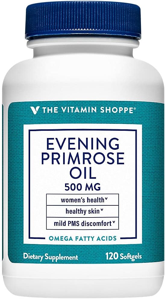 Η βιταμίνη Shoppe Evening Primrose Oil 500MG, Φυσική πηγή GLA (Gammia Linolenic Acid), συμπλήρωμα για την υγεία των γυναικών & ορμονική ισορροπία (120 Softgels)