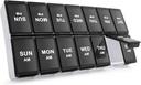 Sukuos Haftalık Pill Organizer 2 Times A Day, 7 Günlük Pill Box AM PM Large Daily Pill Case Vitamin Organize Pill Konteyner For Vitamins, Fish Oils, Supplements
