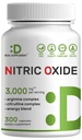 Nitrik Oksit 3,000 mg Oda başına, 300 Capsules - 1 Nitrik Çimento Supplement - Arginine & Citrulline Kompleksi Enerji Şöpü - Marshm Root - Nutrient Flow to Muscles&Heart