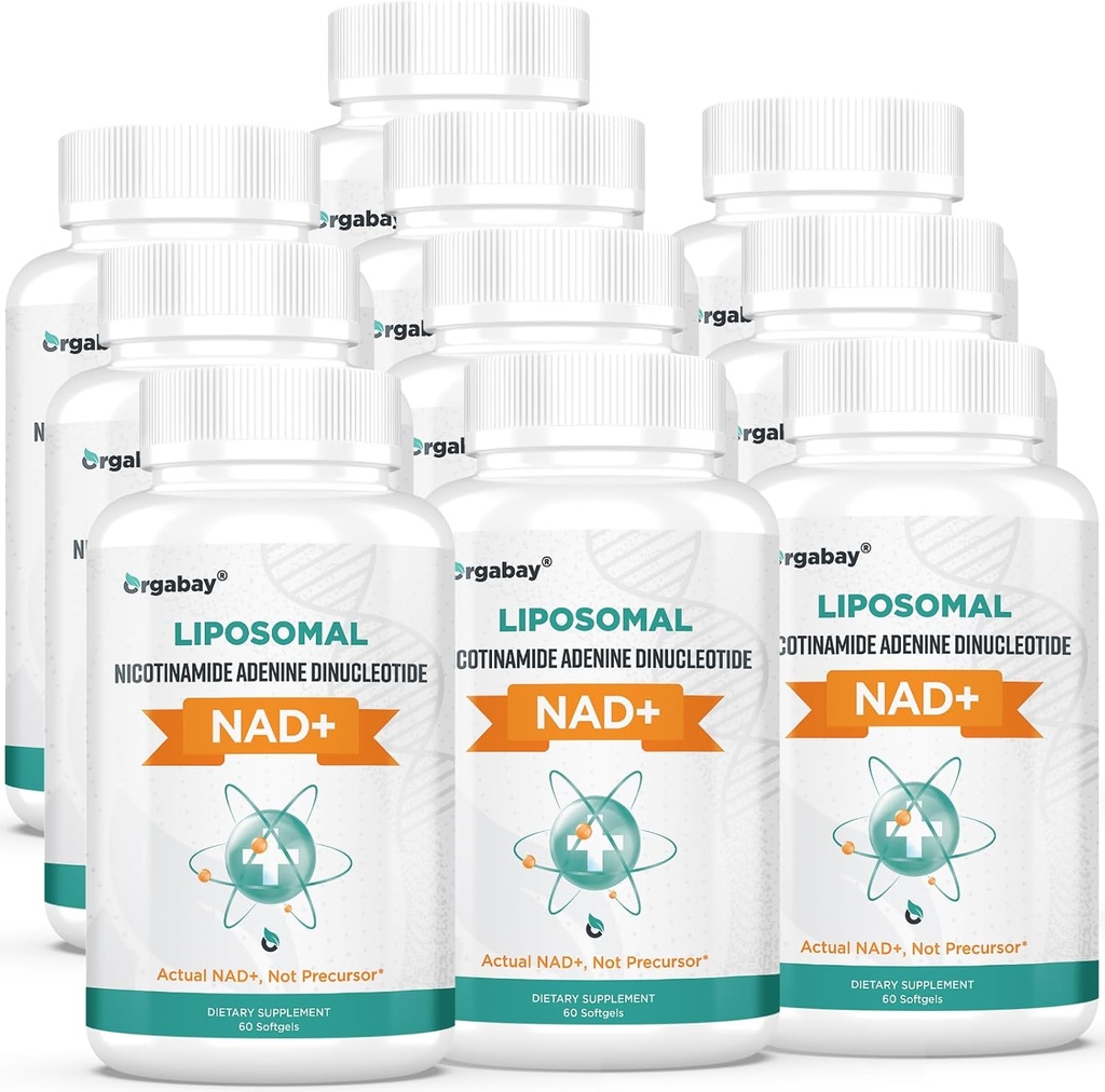 Yagabay Liposomal NAD+ 500 mg, Yüksek Absorpsiyon, TMG 250 mg ile NAD+, Actual NAD Plus Nicotinamid Riboside'dan daha verimli, Destek Hücreleri Enerji, Sağlıklı Ağlama | 600 Softgels