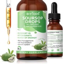 Soursop Graviola Liquid Drops: 1800 mg Immune Health Digestion Relaxation Sleep Vegan Gluten Free Sugar Free 1 Fl Oz 30 Day Supply