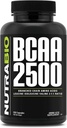 NutraBio – BCAA 2500 – Διακλαδισμένης Αλυσίδας Αμινοξέα – Υποστήριξη Νέα ανάπτυξη μυών και πρόληψη της διάσπασης μυών – 250 κάψουλες