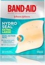 Band-Aid Brand Hydro Seal Prestige Hydrocolloid Gel Yara Bakım ve Fırka Yardımı için Bandajlar, Tüm Amaç Sular ve Duş Kanıtlı Fırka Pad, Sterile & Long-Soning, Ekstra Büyük, 3 ct