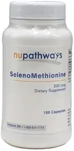 SelenoMethionine 100 Capsules 200 mcg of bio available Selenium per Capsule.