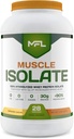 MFL% 100 Isolate protein l 30g of protein l 12g Amino Asits l Keto Friendly l Low Carbs l 2 lbs. (Banana Cream)