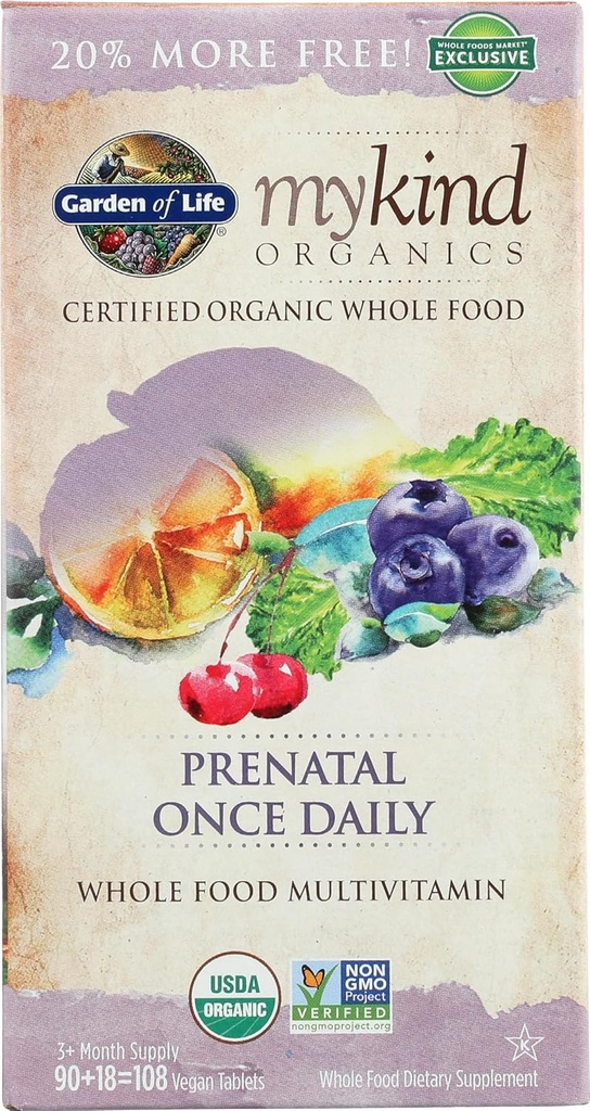 Hayat Bahçesi Organik Mykind Prenatal Once Daily, 108 CT
