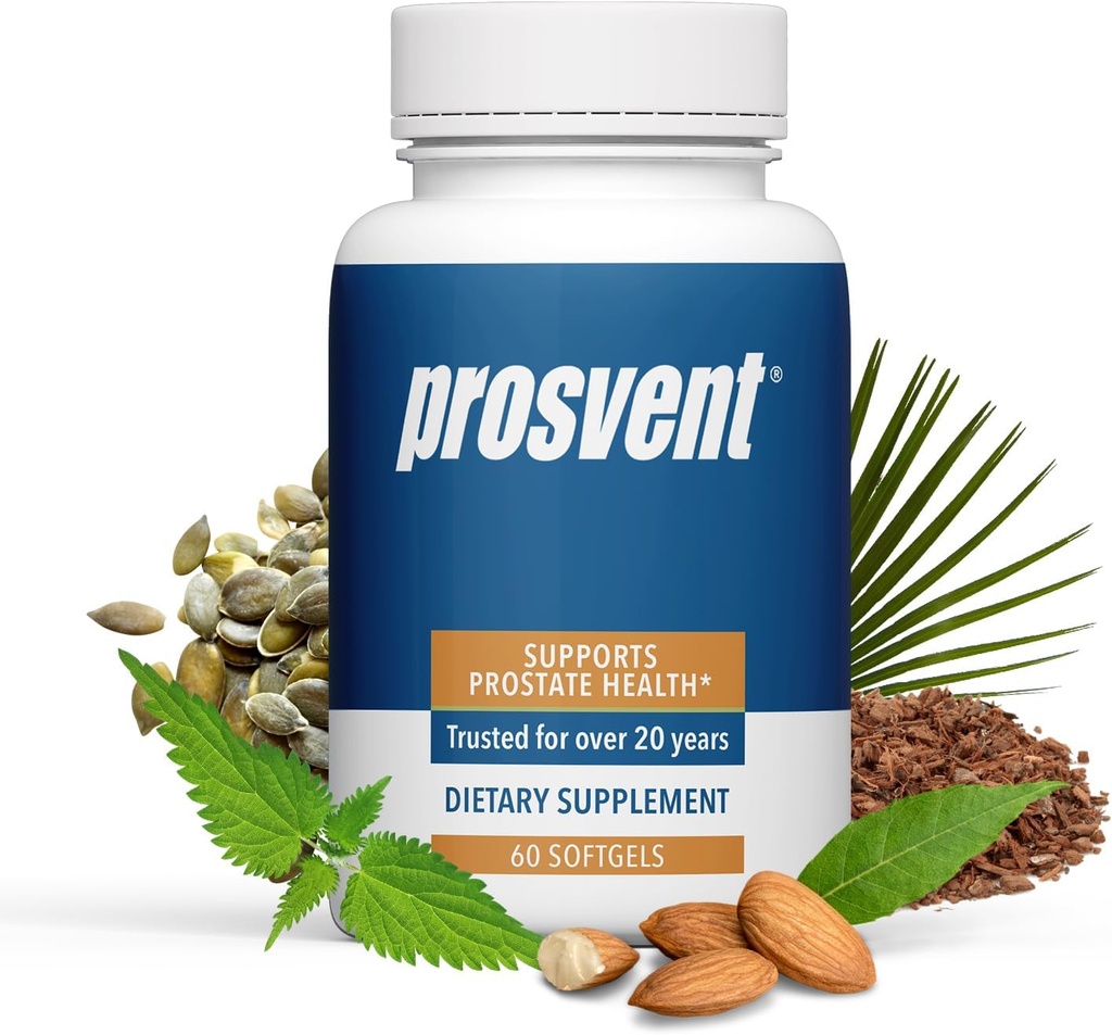 Advanced Men's Prostate Support Natural Supplement with Saw Palmetto, Vitamin D, and Zinc to Ease Urinary Frequency & Urgency (60 Count)