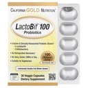 California Gold Nutrition LactoBif Probiotics, 100 Blion CFU, 8 Ενεργό & κλινικά ερευνημένο Probiotic Strains, Ζάχαρη-ελεύθερο, χορτοφάγοι, ατομικά διπλής φλύκταινας σφραγισμένα, 30 κάψουλες λαχανικά